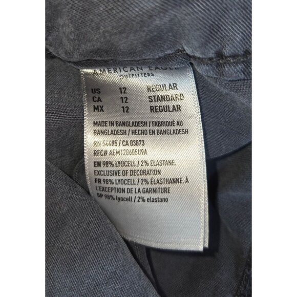 American Eagle Womens Navy Blue Stretch Pants Size 12 - Picture 5 of 7